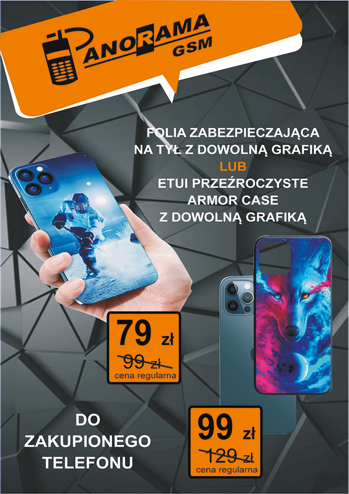 Folia lub etui z dowolną grafiką